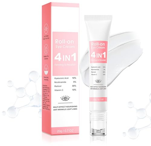 HOUSN Creme Contour des Yeux Eye Cream 4-en-1 - Correcteur Anti-Cernes, Hydratant, Réparateur, Anti-Âge, Anti-Rides, Raffermissant avec Nourrissante
