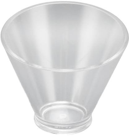 Kikumi Bol à Salade en Acrylique, Bols à Mélanger Salade Inclinés, Base Antidérapante, Bol de Service pour Pâtes et Sauces aux Fruits (Taille moyenne 460ML)