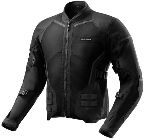 REBELHORN Scandal 3 Motorradjacke Herren | Textil | Ellbogen und Schulterprotektoren Stufe 2 | Große Mesh Belüftungspaneele | Schutzstufe AA | Größen bis 10XL