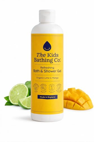 The Kids Bathing Co - Kids Bath and Shower Gel - 250ml - Lime and Mango | Kids Shower Gel, Baby Body Wash, Bubble Bath Kids, Kid Bath Foam, Bath Wash, Sulphate Free, Paediatrician Approved