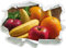 Stil.Zeit Obst Erdbeeren Kiwi Orangen, Papier 3D-Wandsticker Format: 62x45 cm Wanddekoration 3D-Wandaufkleber Wandtattoo