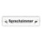 Türschilder24 Wandschild/Türschild • Sprechzimmer - Praxisschild • 200 x 50mm. Schild besteht aus hochtransparentem 3mm Acrylglas. Inkl. 2 x Abstandshalter aus V2A Edelstahl