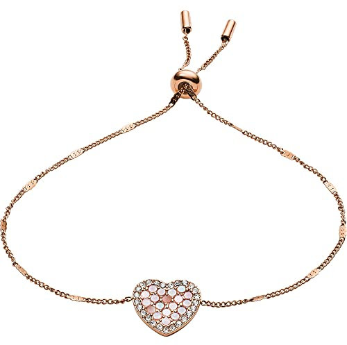 Fossil Armband Für Frauen Vintage Glitz, Max. Innenlänge: 216mm Rose Gold Edelstahlarmband, JF03163791