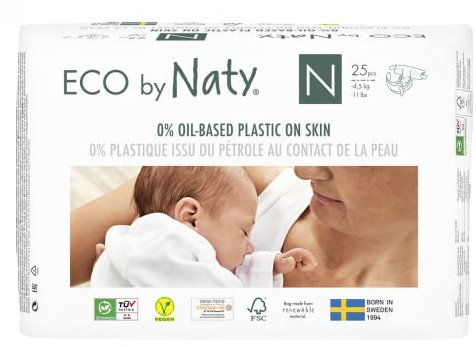 Naty Premium Windel, 4,5 kg, 25 Stück