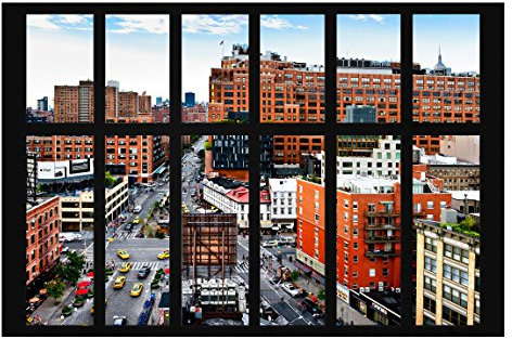 Selbstklebende Tapete - Fototapete - New York Fensterblick II 270 x 432cm