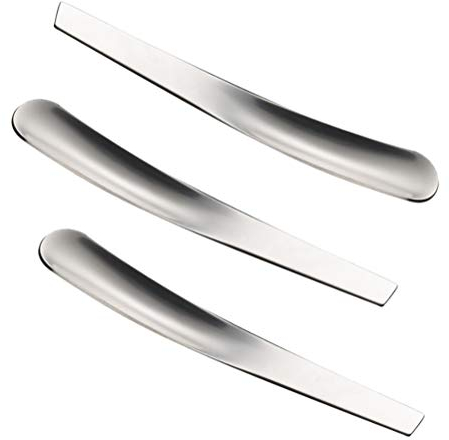 Lintat Lot de 3 cuillères à œufs en acier inoxydable argenté pour petit déjeuner