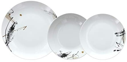 Tognana Madison, service de vaisselle pour 6 personnes, 18 pièces, porcelaine multicolore