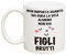 Tazza Mamma Papa - Almeno Non Hai Figli Brutti - Idee Regalo Mamma Papa Originale Natale Compleanno Festa Della Mamma, Regali Natale Mamma Papa Compleanno Per La Mamma Papa, Ceramica. 330 ML