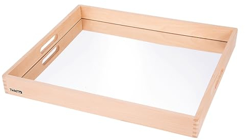 TickiT 73466 Wooden Mirror Tray, Natürlich