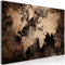 murando Akustikbild Weltkarte Bilder Akustikschaum Hochleistungsschallabsorber Schallschutz Leinwand 1 tlg Wandbild Raumakustik Schalldämmung Kontinente Map k-C-0126-b-a