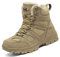 IYVW 999 Stivali da combattimento militari e tattici da uomo Stringate Casual Scarpe da caccia da trekking all'aria aperta Addestramento della polizia Stivaletti beige 42 EU