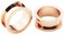 Lieson Ohr Plug Tunnel, 2 Stück Ohr Tunnel Set Edelstahl Rosegold Creolen 8mm Flesh Tunnel Rosegold