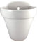 Maceta Colgante Pared Barro Esmalte Blanco 18 cms Exterior