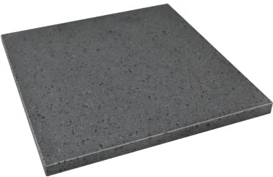 LAVA GRILL Base_BISTECCHIERA IN PIETRA LAVICA ETNEA LEVIGATA PER FORNO E BARBECUE COTTURA CARNE, PESCE, VERDURA E PIZZA (30x30x2 cm)