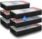Budding Joy 6 Pack Underbed Storage, 90L Large Under Bed Storage Box with Lid, Clothes Storage Bags with Clear Window and Reinforced Handles for Blanket, Clothes, Comforters, Black