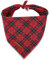 Unique style paws 1PCS Christmas Rot Schwarz Gitter Hundebandanas Waschbarer Baumwollquadrat-Latz, Verstellbarer Hundetuch für kleine mittelgroße Hunde und Katzen-S