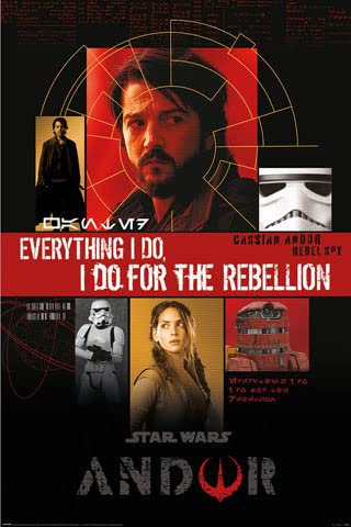 empireposter Star Wars - Andor - for The Rebellion - Poster Druck Comic - Grösse 61x91,5 cm + 1 Packung Powerstrips® - Inhalt 20 Stück