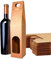 25x Scatola di Cartone Marrone Vuota per Bottiglia di Vino 8,5x8,5x39 cm - Regali di Natale, Pasqua, Compleanno, per Enoteche