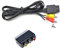 WICAREYO Câble AV avec adaptateur 3RCA vers péritel pour N64 NGC SNES 6 pieds/1,8 m Câble audio vidéo composite avec adaptateur 3RCA vers péritel pour N64 Gamecube SNES