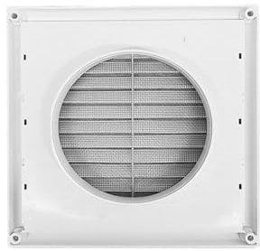 127mm Louvred Wall Grille, 5 White Extractor Fan Air Ventilation Grille Covers with Insect Screen for Bathroom Bedroom Kitchen