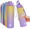 HOMEEX Motivational Fitness Sport Water Bottles with Straw & Time Maker, BPA-free Plastic Drink Bottle 1l Design for Girls, Boy Running,cycling (Grey Yellow & Black (Yellow and Purple-1N, 1000ML)