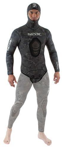 Seac Giacca Snake Man, giacca da 7 mm con cappuccio per subacquea, 100% neoprene UltraStretch, L