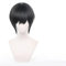 Meguru Anime Cosplay Wig Chainsaw Man Yoshida Hirofumi Cos Role Playing Short Black Men's Costume Wigs with Cap Wig for Party Halloween Christmas