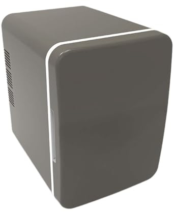 4L Mini Fridge Freestanding Beverage Refrigerator Cooler Single Door Beauty Tool Fridge for Bar Desk Outdoor Car Truck, gray