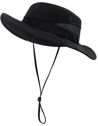 Zylioo XXL/3XL Sonnenhut Safari Hut für Großen Kopf,Sonnenschutz UPF50+ UV Schutz Wanderhut Buschhut Boonie Hat Outdoor