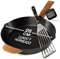 Moritz & Moritz Sartén de hierro fundido para inducción de 28 cm, antiadherente, de hierro fundido, apta para todo tipo de cocinas, horno y parrilla, incluye espátula para inducción