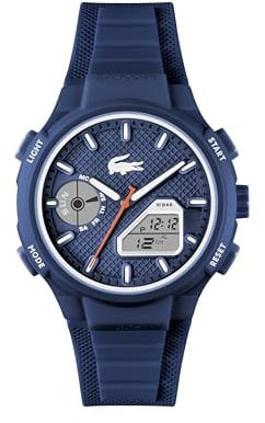 Lacoste Analoge-Digitale Multifunktions-Quarzuhr für Herren Kollektion LC33 mit Blaues Silikonarmband - 2011370