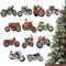 Vercraft 36 Stück Motorrad Weihnachten Ornamente Biker Weihnachtsmann auf Motorrad Hängende Ornament Holz Motorrad Weihnachtsbaum Dekoration mit Seil Xmas Motorrad Liebhaber Geschenke