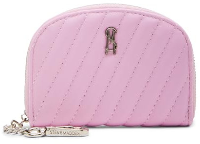 Steve Madden Damen Jadez-h Diagonal Quilted Dome Cardholder, Pink, Einheitsgröße, Jadez-h Diagonaler gesteppter Kartenhalter