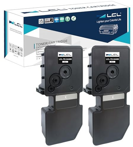 LCL TK5440 Schwarz Tonerkartusche Kompatibel für Kyocera TK-5430 TK-5440 TK-5430K TK-5440K Kompatibel für Kyocera ECOSYS MA2100 MA2100cwfx MA2100cfx PA2100 PA2100cx PA2100cwx Toner Drucker (2 Pack)