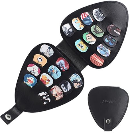 XdealCozyxc Guitar Pick Holder Plectrum Storage Case with 22 Slots