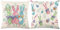 2 Stück Ostern Kissenbezug Hase, Dekorative Kissenbezüge Ostern, Leinen Kissenhülle Hase Kissenbezug Ostern 45 x 45 cm, Ostern Kissenhüllen Hase für Couch Schlafzimmer Wohnzimmer Garten Zuhause Deko