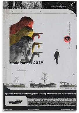 YRAEYWAER Blade Runner 2049 Filmposter, ästhetische Dekoration, Wohnzimmer, modern, Familie, Schlafzimmer, Wohnzimmer, Wandkunst, Dekoration, Poster, 30 x 45 cm, ungerahmt, 2