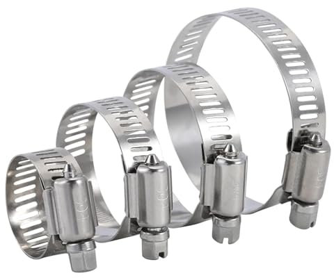 Colliers de serrage pour tuyaux en acier inoxydable (19-29 mm), 100 pièces