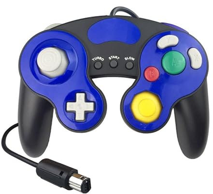 Snorthy 2 Paquetes Controlador de Game cube Controlador para GC con Cable Clásico Vibration Gamepad Compatible con Game-cube Controller