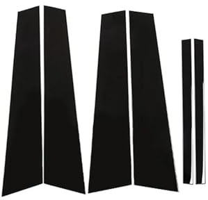 BLNETU pour B&MW Série 5 G30 G31 2017-2023 6 Pièces Noir Brillant Montants De Pilier Porte Fenêtre Latérale Décor Garniture Couverture