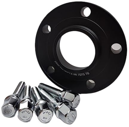 Pexorin Autoraddichtung 1-teiliges Spurverbreiterungsset 5x110 Hubcentric 65.1 Auto-Aluminiumadapter, for Opel, for Corsa Zubehör Spurverbreiterungen Spurverbreiterung(Black 15mm)