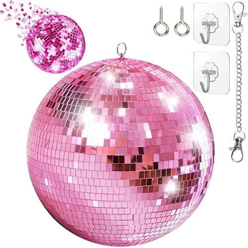 10CM Spiegel-Discokugel,Discokugeln mit hängendem Ring,Discokugeln Zum Aufhängen,Spiegelkugeln Disco Kugel,Aufhängen discokugel spiegelkugel,für Party-Dekoration, Band Bar,Hochzeit Geburtstag & Club