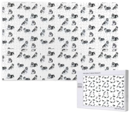 Puzzlespiel für Erwachsene, anspruchsvolle Puzzles, 1000-Teile-Puzzles, Keeshonds