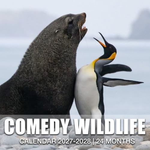 Comedy Wildlife Calendar 2027 - 2028: Plan Your Year with Monthly Planner Jan 2027 to Dec 2028, Beautiful Photography, US Holidays, Perfect for Gifting