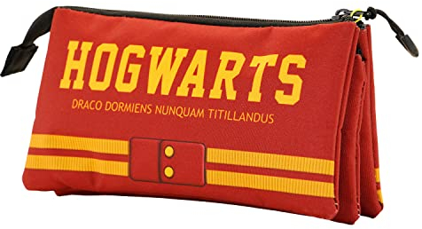 Harry Potter Gryffindor-Trousse Triple FAN, Bordeaux