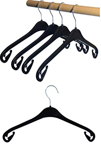 Hagspiel Kleiderbügel aus Kunststoff, 20 St. Kunststoffbügel 38 cm, schwarz