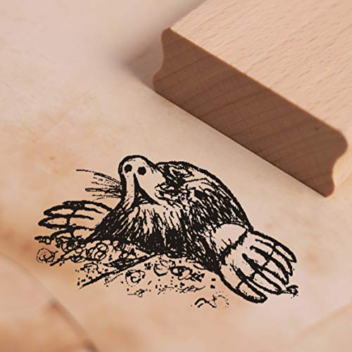 Stempel Maulwurf buddelt sich aus - Motivstempel ca. 48 x 28 mm