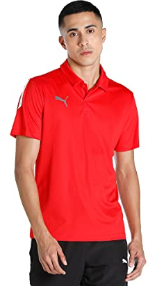 PUMA Herren Teamliga Sideline Polo Shirt, Rot, M
