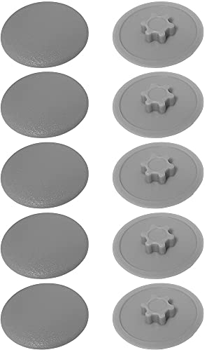 cyclingcolors 10x Abdeckkappen für Torx Schrauben Schraubenabdeckung schraubenkappen Kunststoff, Grau T25 15mm