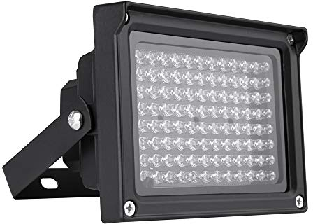 Splenssy IR-Beleuchtung, 96 LEDs, 850 nm, Array-Infrarotlampen mit Sensor, 12 V, Nachtsicht, Outdoor, wasserdicht, für Überwachungskamera, Schwarz